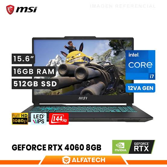 LAPTOP GAMING MSI CYBORG 15 A12VF INTEL CORE I7 12650H 16GB SSD 512GB