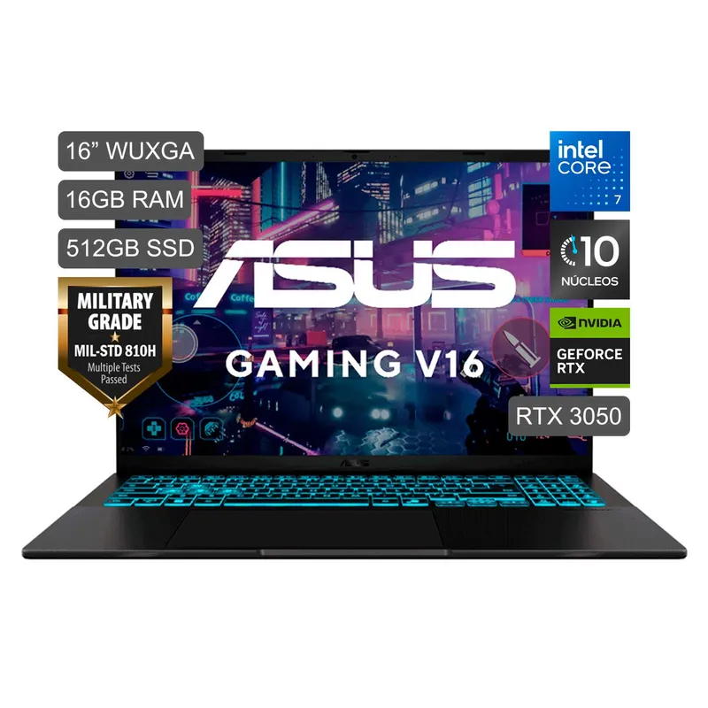 LAPTOP GAMING ASUS V16 V3607V INTEL CORE 7 240H 16GB SSD 512GB
