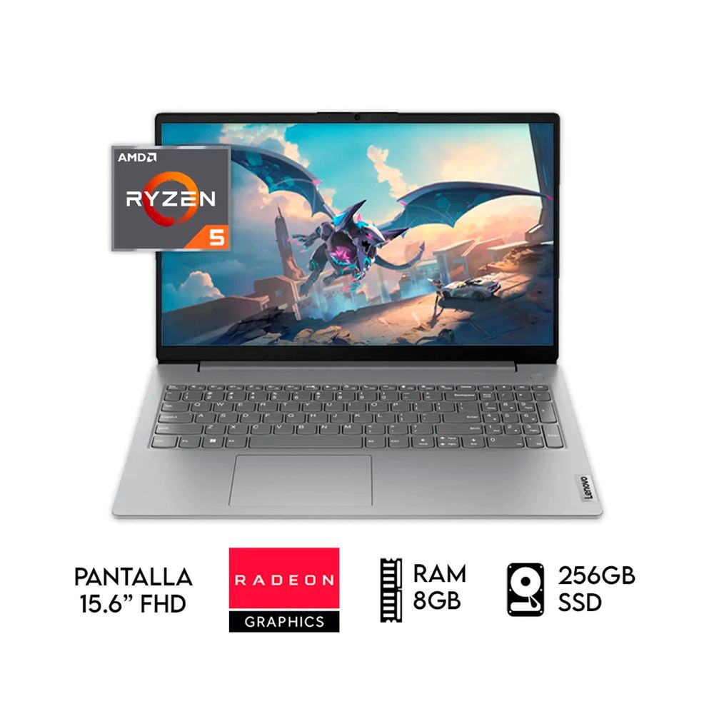 LAPTOP LENOVO IDEAPAD SLIM 3 15AMN8 AMD RYZEN 5 7520U 2.8HZ 16GB LPDDR5-5500 SSD 512GB