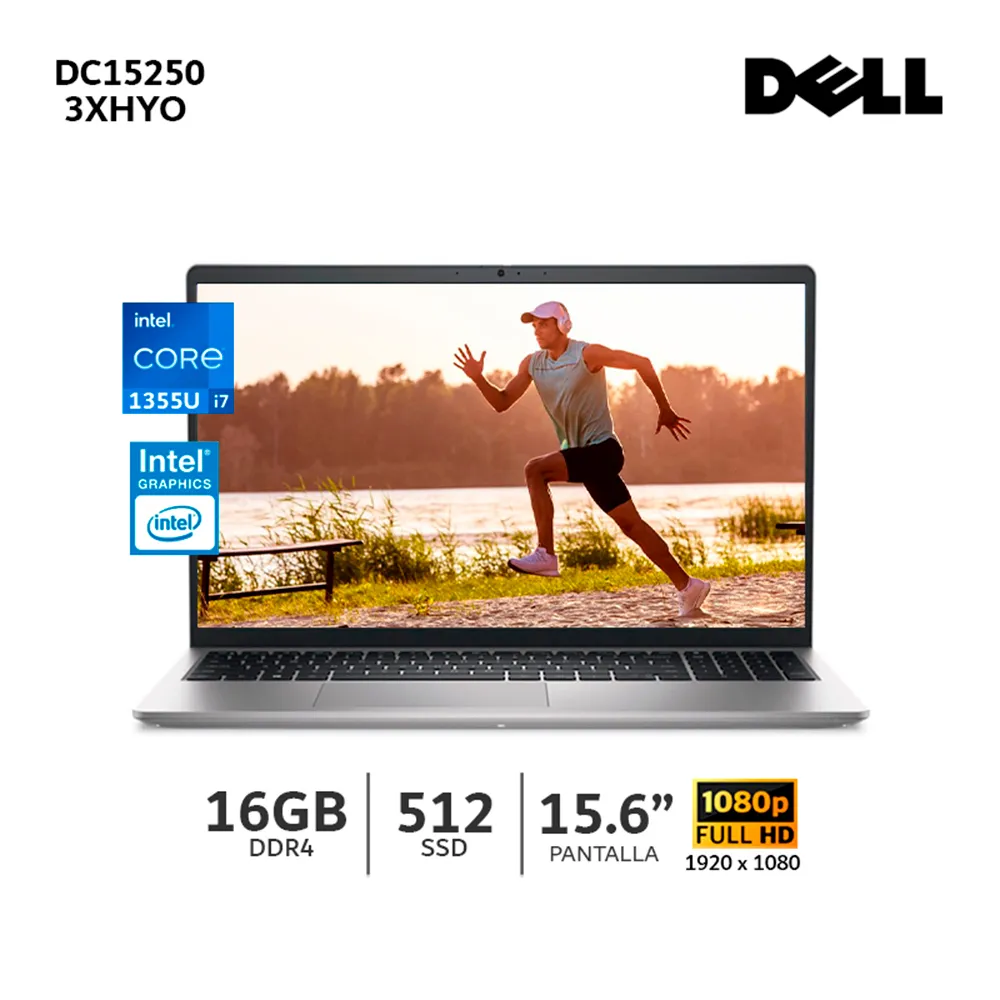 LAPTOP DELL DC 15250 INTEL CORE i7 1355U 16GB SSD 512GB
